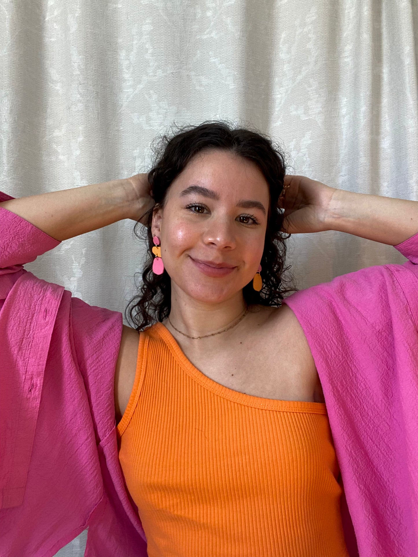 Sonia in Pink and Orange