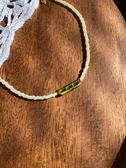 Antonia in Butter Yellow and Green