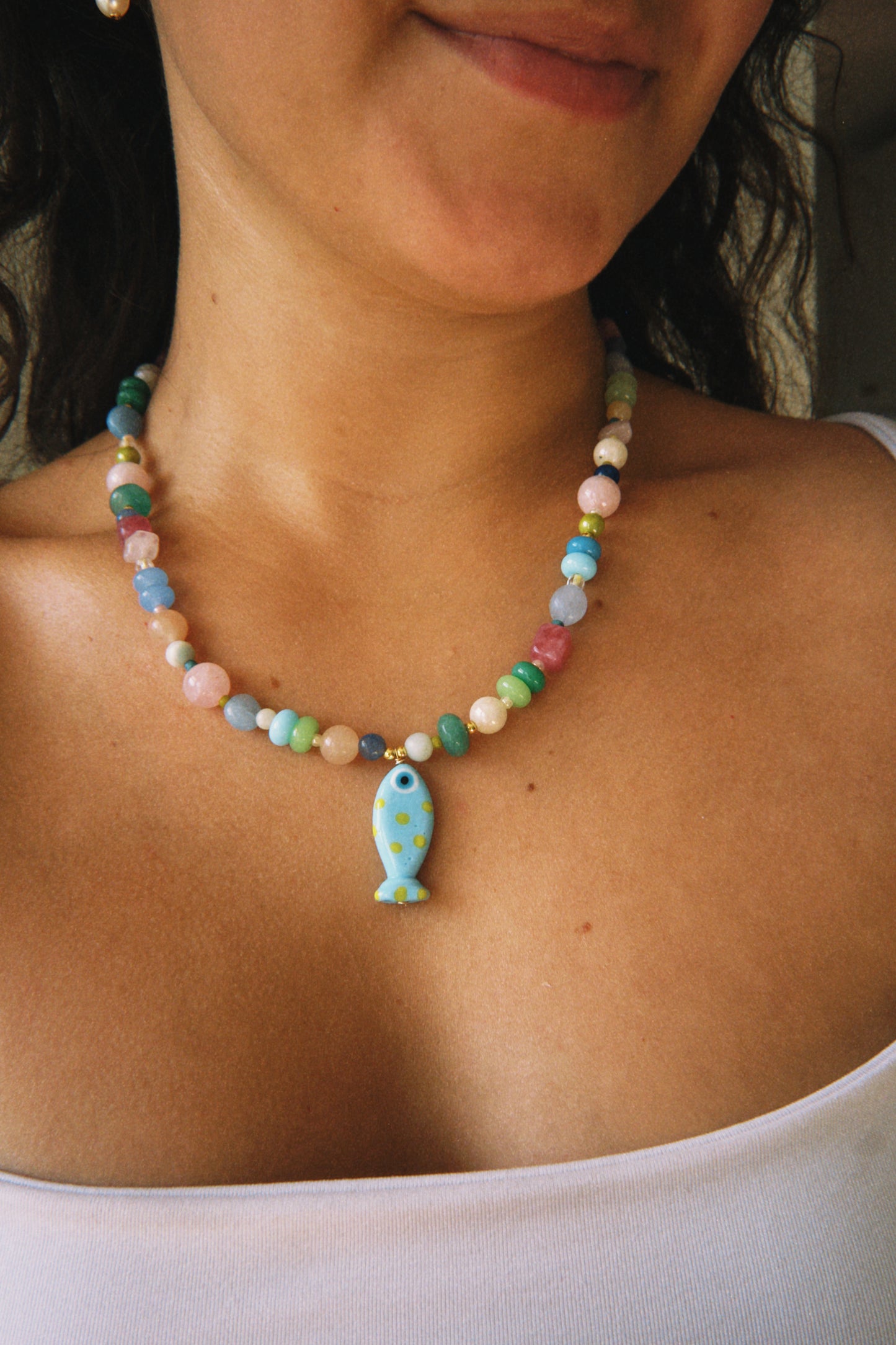 Marina in Multicolor/Sky Blue