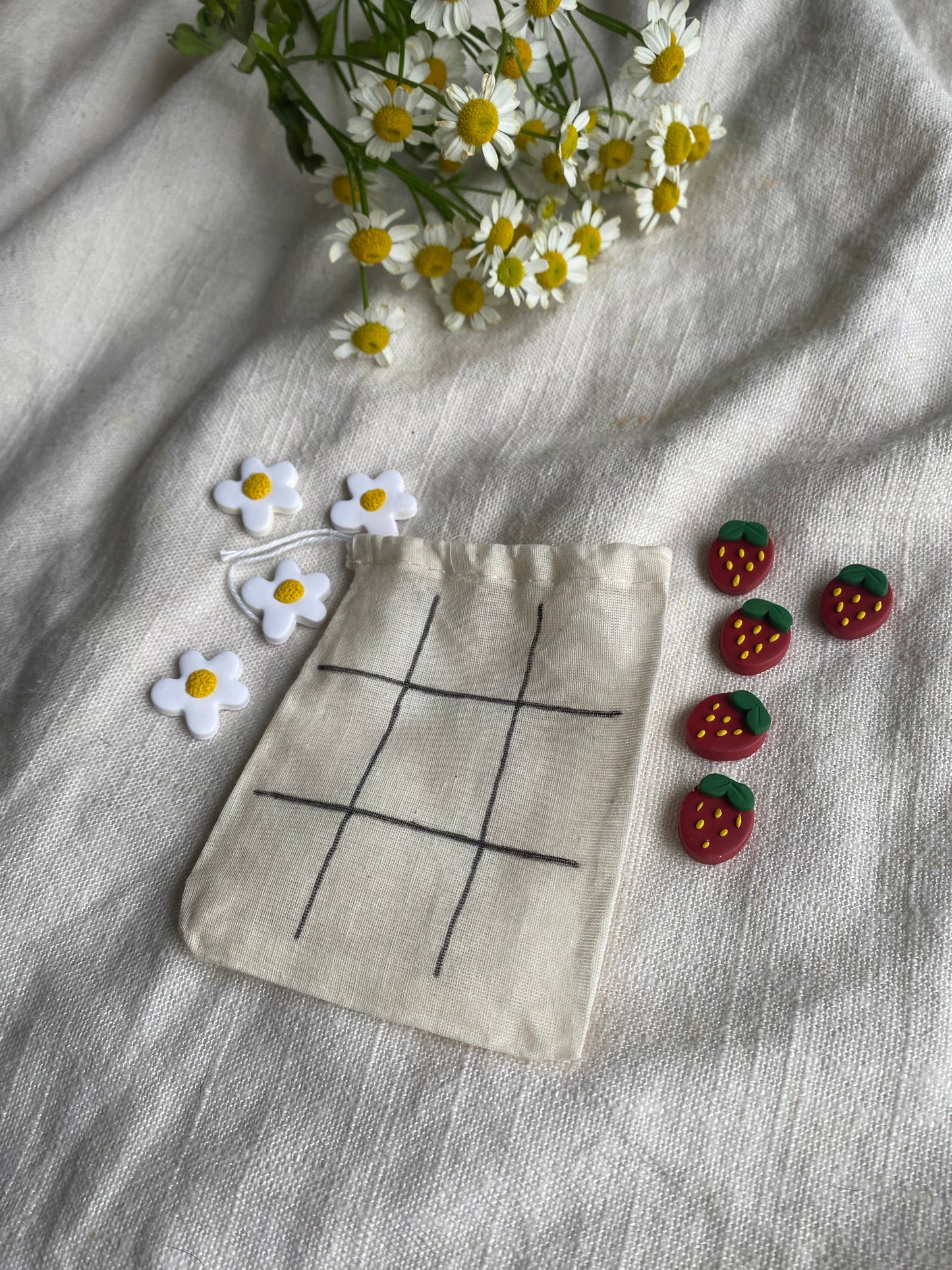 Strawberries and Flowers Tic-Tac-Toe