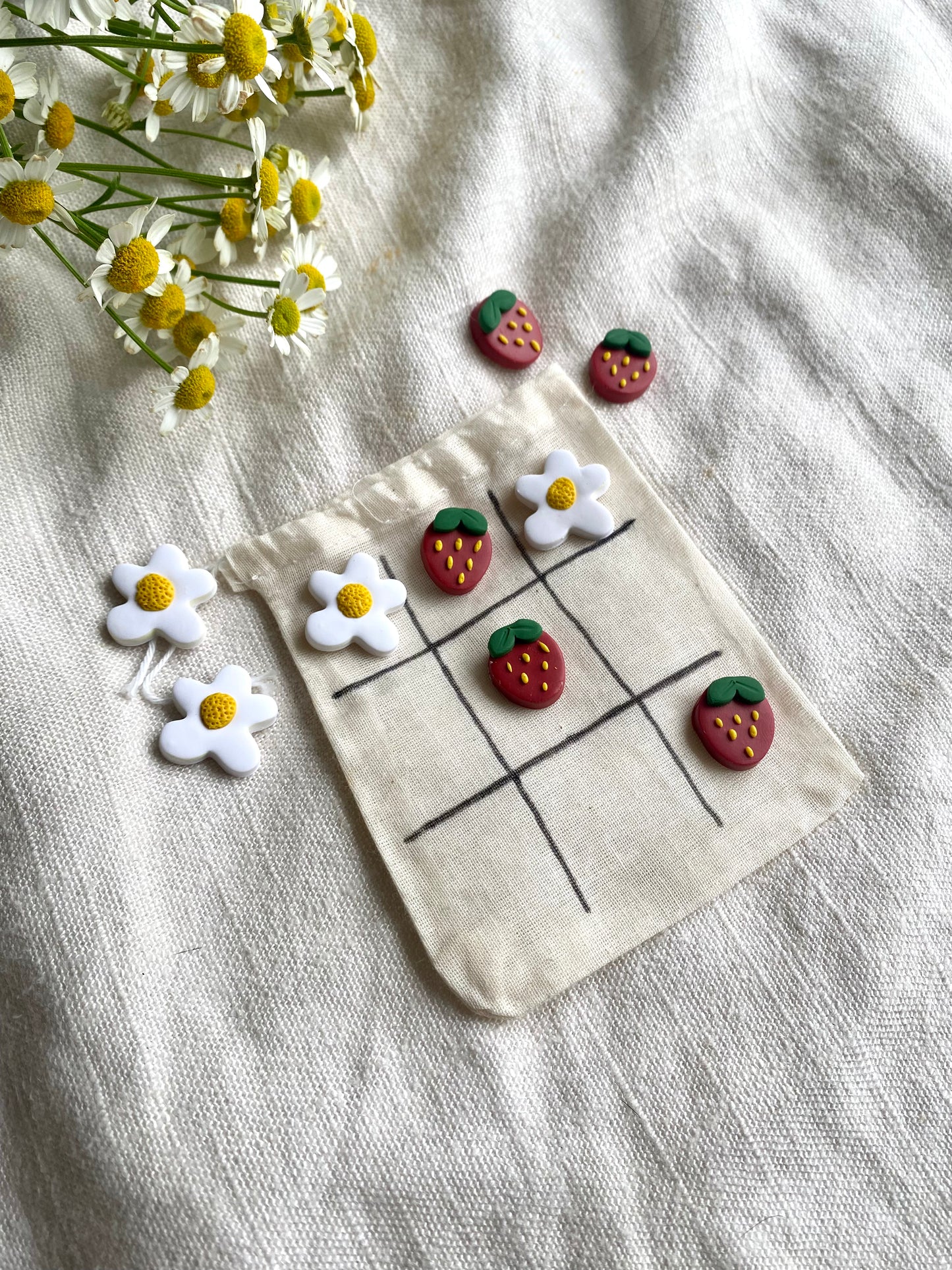 Strawberries and Flowers Tic-Tac-Toe