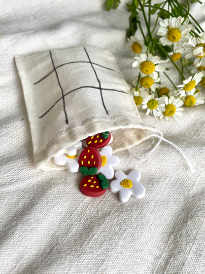 Strawberries and Flowers Tic-Tac-Toe