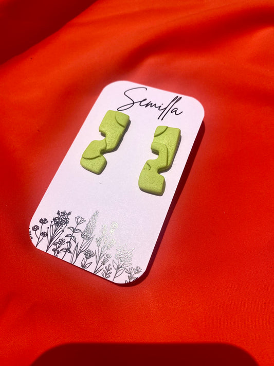 Rigoberta Studs in Lime