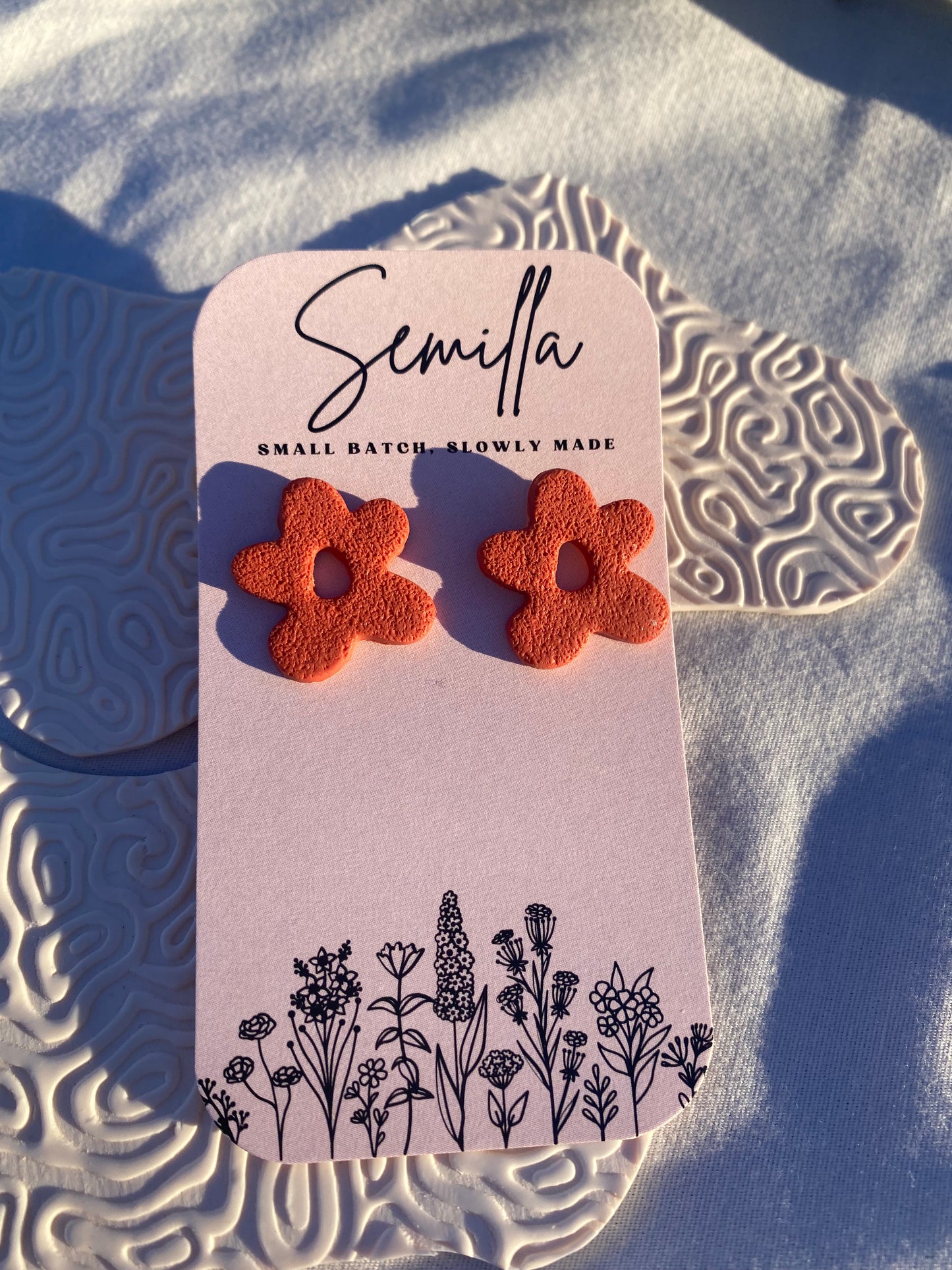 Florecita Studs in Terracotta