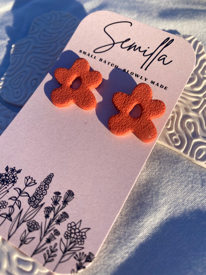 Florecita Studs in Terracotta